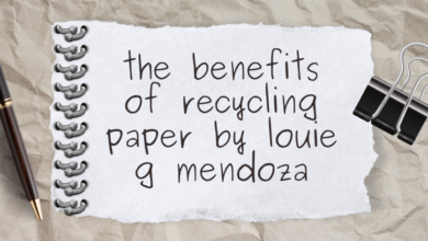 the benefits of recycling paper by louie g mendoza